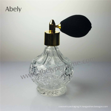 Flacon de verre avec bouteille de parfum avec atomiseur de pulvérisateur